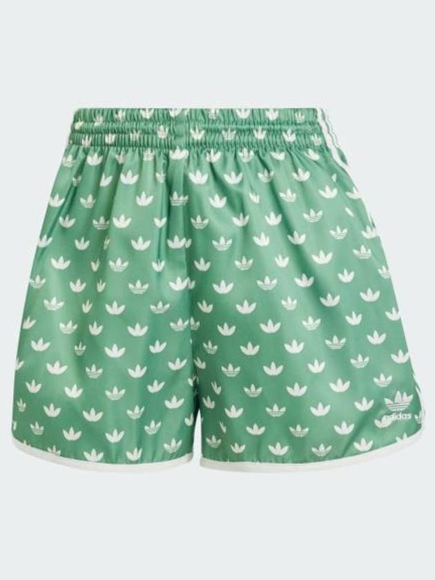 Monogram 3 Stripes Shorts Green - ADIDAS - BALAAN 2