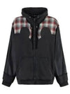 Check Pattern Zip-Up Hooded Washed Black - MAISON MARGIELA - BALAAN 2