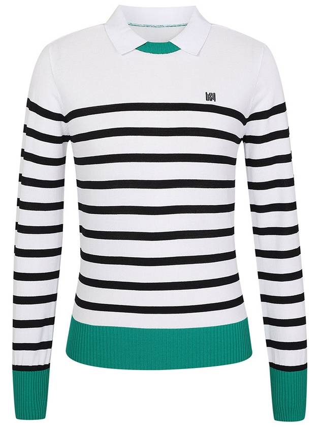 Casual STRIPE Collar SweaterHE1WSW001 - HOLIC&PLAY - BALAAN 4