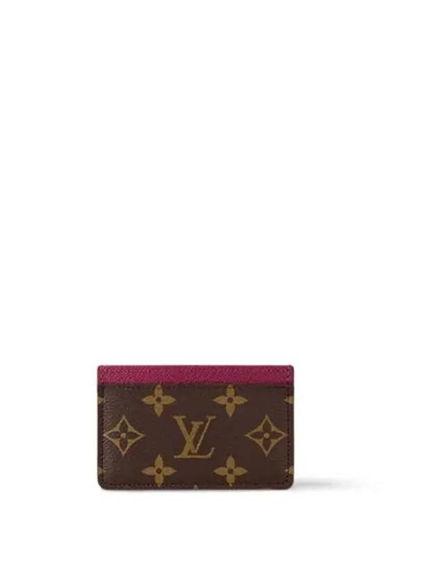 Monogram Card Wallet Brown Fuchsia - LOUIS VUITTON - BALAAN 3