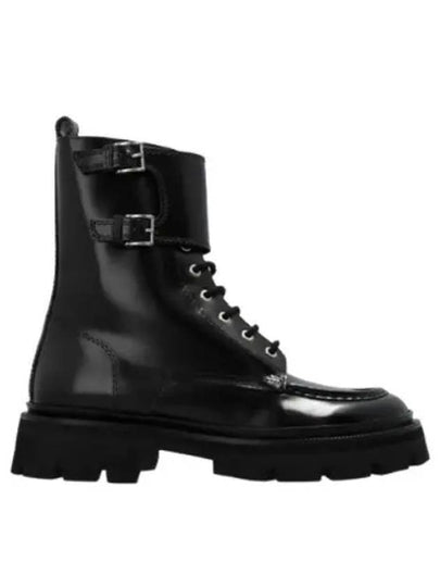 Lace-Up Double Strap Combat Boots Black - AMI - BALAAN 2