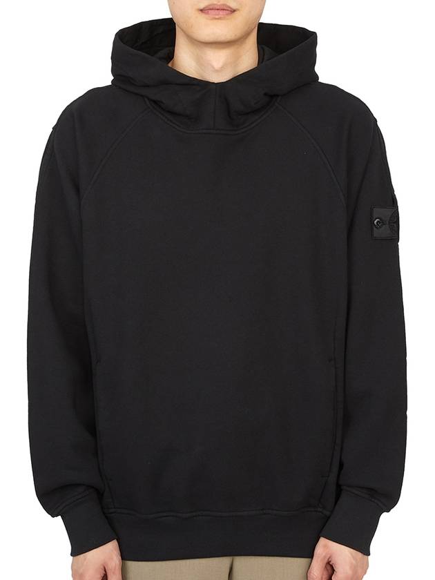 Compass Wappen Patch Cotton Hoodie Black - STONE ISLAND - BALAAN 2