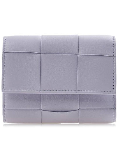 Cassette Tri-Fold Zipper Half Wallet Oyster - BOTTEGA VENETA - BALAAN 2