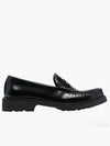 Monogram Leather Loafers Black - SAINT LAURENT - BALAAN 2