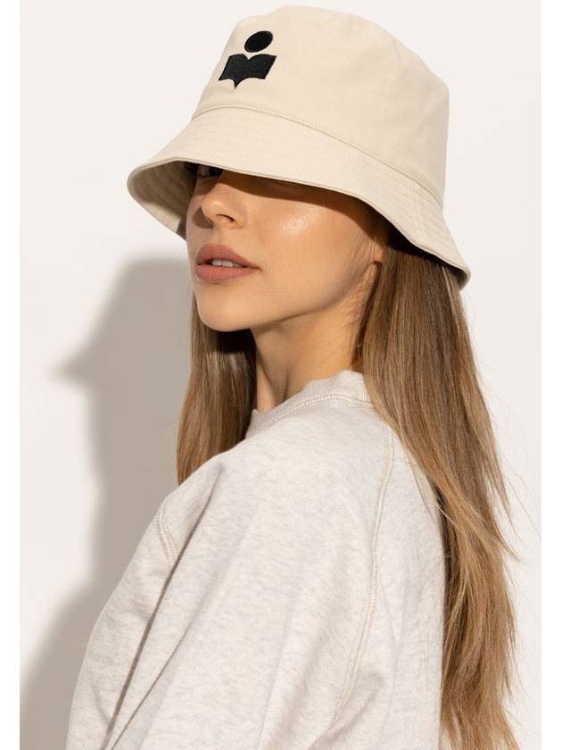 Isabel Marant Bucket Hat With Logo, Women's, Cream - ISABEL MARANT - BALAAN 2