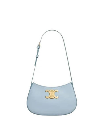 Tilly Medium Shiny Calfskin Shoulder Bag Light Blue - CELINE - BALAAN 1