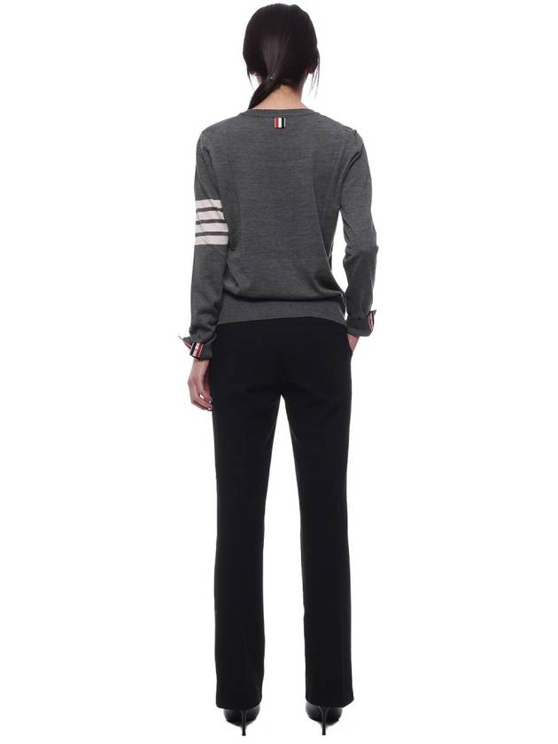 4-Bar Merino Jumper Wool Knit Top Grey - THOM BROWNE - BALAAN 6