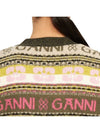 Women's Jacquard Logo Motif Cardigan Kalamata - GANNI - BALAAN 8