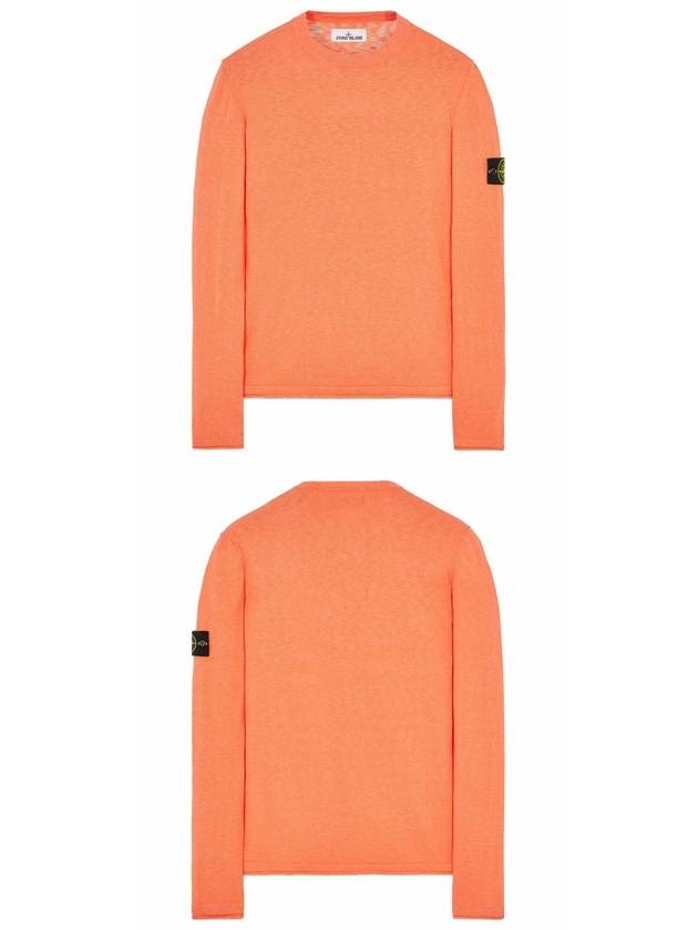 Wappen Patch Crew Neck Knit Top Orange - STONE ISLAND - BALAAN 6