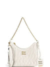 Wonder Matelasse Nappa Leather Shoulder Bag White - MIU MIU - BALAAN 2