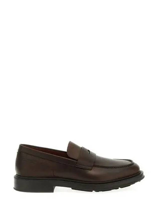 Travis Penny Leather Loafers Dark Brown - LORO PIANA - BALAAN 2