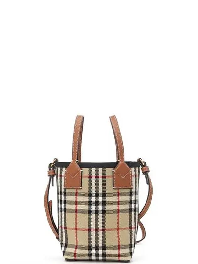 Mini London Tote Bag Archive Beige - BURBERRY - BALAAN 2