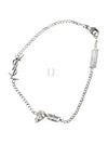 Opyum Charm Bracelet In Metal And Rhinestone Oxidized Silver - SAINT LAURENT - BALAAN 2