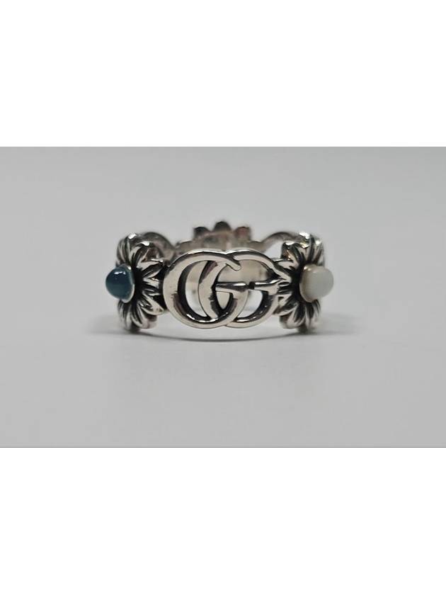 Double G Mother of Pearl Silver Ring No 15 - GUCCI - BALAAN 6