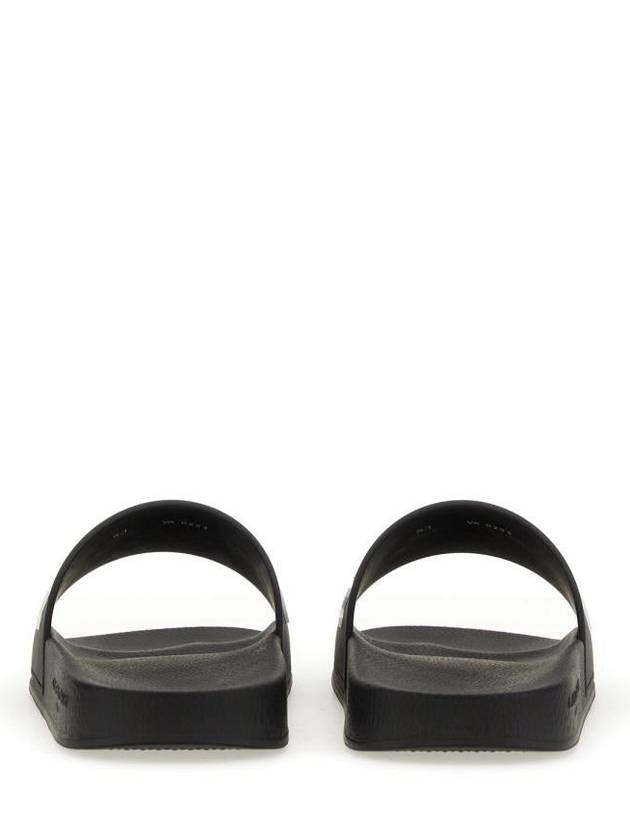 Logo Rubber Slide Slippers Black - GIVENCHY - BALAAN 6