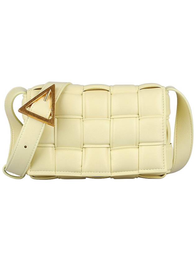 Cassette Intrecciato Padded Small Cross Bag Yellow - BOTTEGA VENETA - BALAAN 3