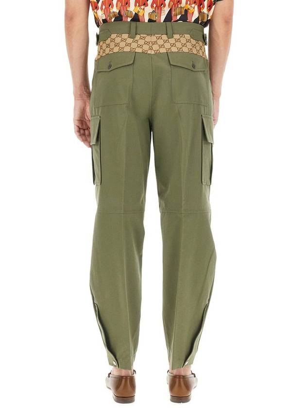 Canvas Track Pants Green - GUCCI - BALAAN 4