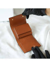 Triomphe Canvas Lambskin Trifold Small Half Wallet Tan - CELINE - BALAAN 6