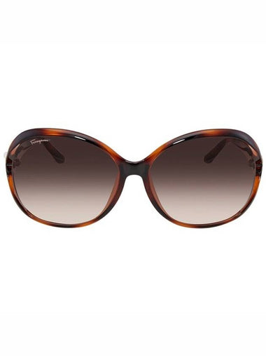 Brown Gradient Oval Women's Sunglasses - SALVATORE FERRAGAMO - BALAAN 1