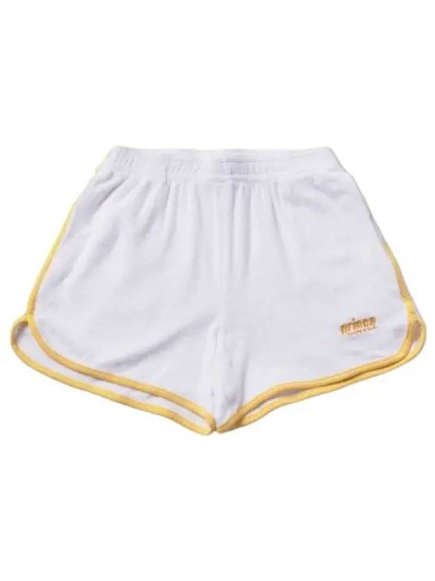 Prince Sporty Sponge Shorts Pants White Yellow - SPORTY & RICH - BALAAN 1