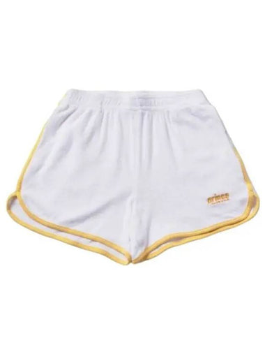 Prince Sporty Sponge Shorts Pants White Yellow - SPORTY & RICH - BALAAN 1