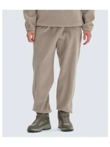 Warm Fleece Jogger Pants S24WUFFP76 Beige - SNOW PEAK - BALAAN 1