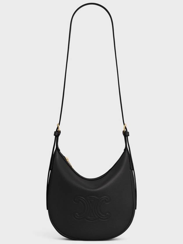 Small Helloise Cuir Triomphe Supple Calfskin Bag Black - CELINE - BALAAN 6