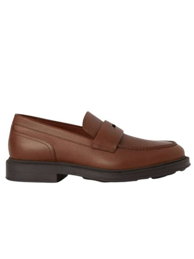 Travis Penny Leather Loafers Brown - LORO PIANA - BALAAN 1