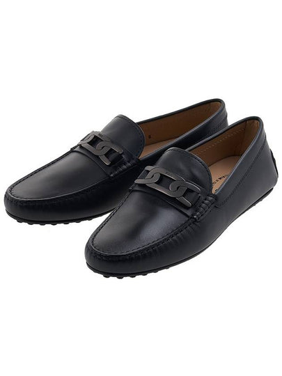 Men's City Gommino Leather Driving Shoes Black - TOD'S - BALAAN 2