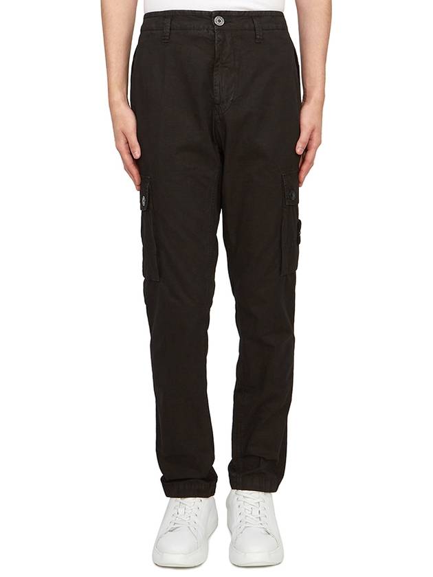 Wappen Patch Old Treatment Slim Fit Cargo Straight Pants Black - STONE ISLAND - BALAAN 2