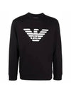 Logo Print Sweatshirt Black - EMPORIO ARMANI - BALAAN 1