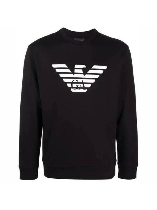 Logo Print Sweatshirt Black - EMPORIO ARMANI - BALAAN 1