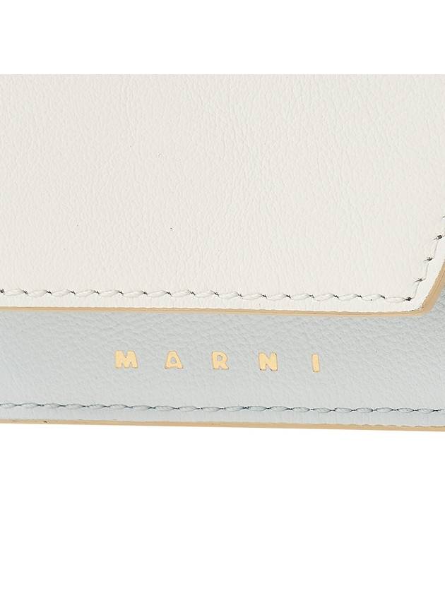 Logo Leather Half Wallet White - MARNI - BALAAN 7