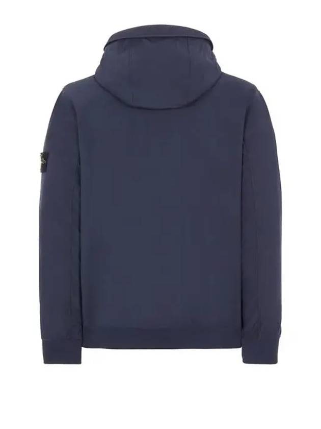 Men's Wappen Patch Softshell Zip Up Hoodie Navy - STONE ISLAND - BALAAN 3