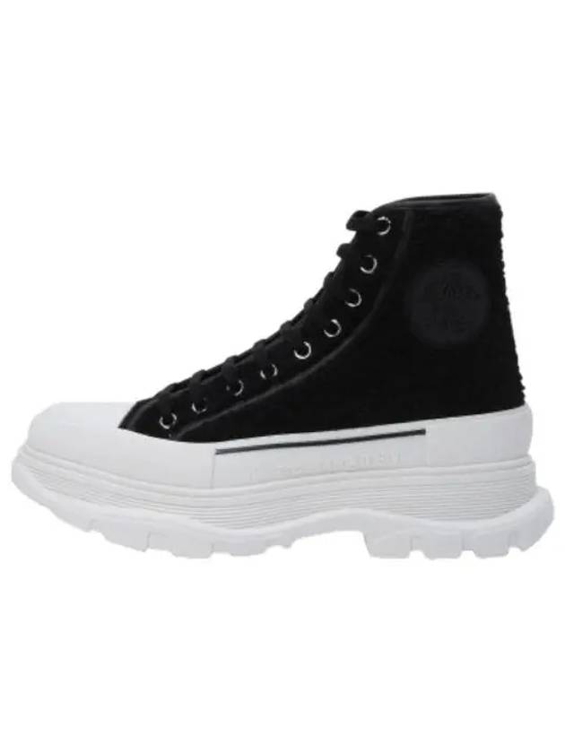 Shearling Tread Slick Sneakers Black Off White - ALEXANDER MCQUEEN - BALAAN 1