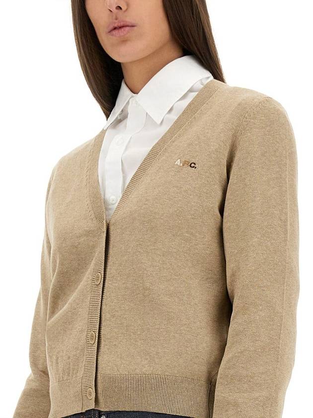 Josephine Crop Cardigan Beige - A.P.C. - BALAAN 5