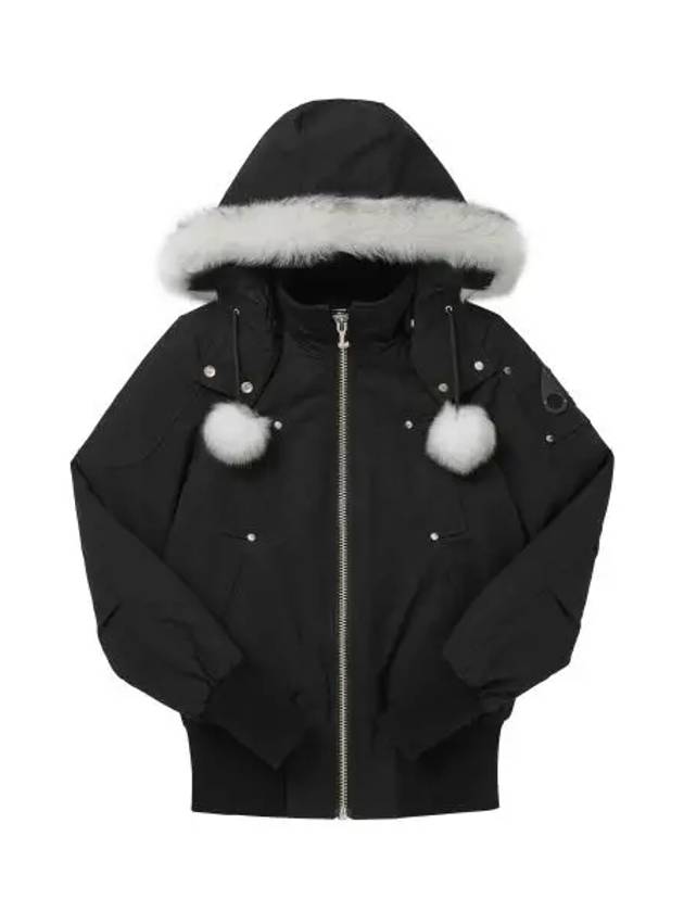 Original Debbie Bomber Jacket White Shearling Black - MOOSE KNUCKLES - BALAAN 5