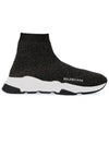 Speed ​​Logo High Top Sneakers Glitter Black - BALENCIAGA - BALAAN 3