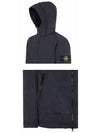 Crinkle Wappen Patch Hooded Jacket Navy - STONE ISLAND - BALAAN 6