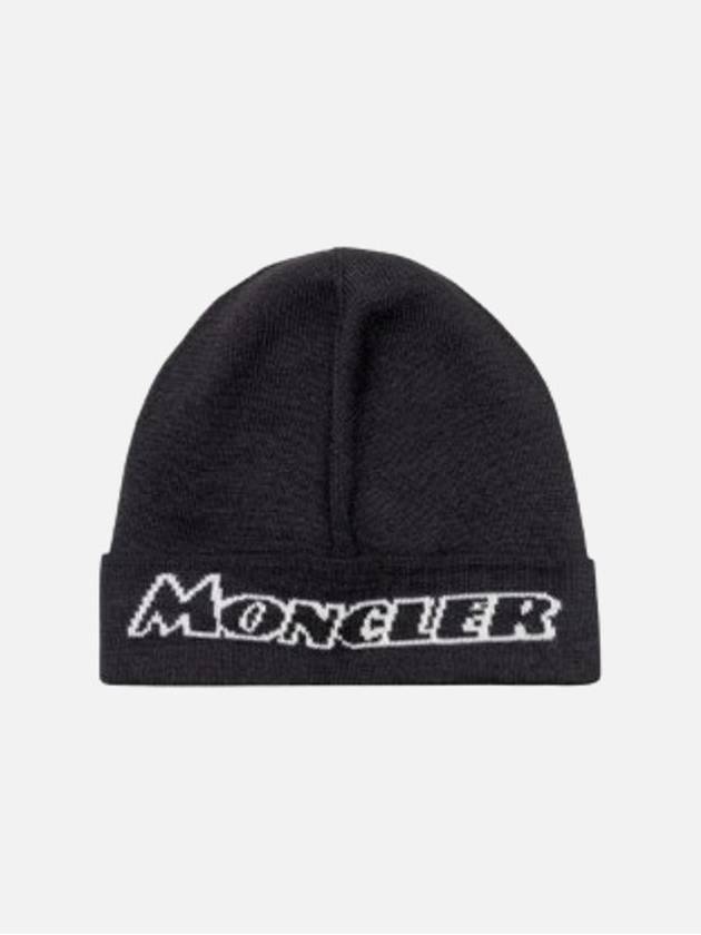 Logo Beanie Black - MONCLER - BALAAN 1