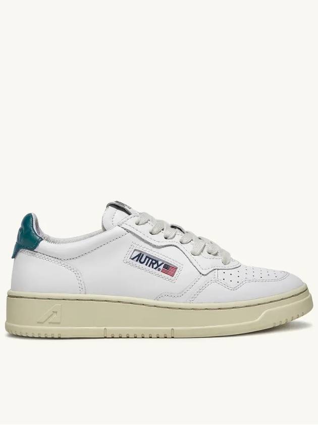 Medalist Green Tab Leather Low Top Sneakers White - AUTRY - BALAAN 3