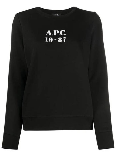 Melissa Logo Cotton Sweatshirt Black - A.P.C. - BALAAN 2