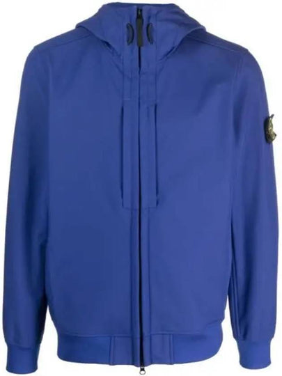 Soft Shell RE Dye Technology Hooded Jacket Blue - STONE ISLAND - BALAAN 2