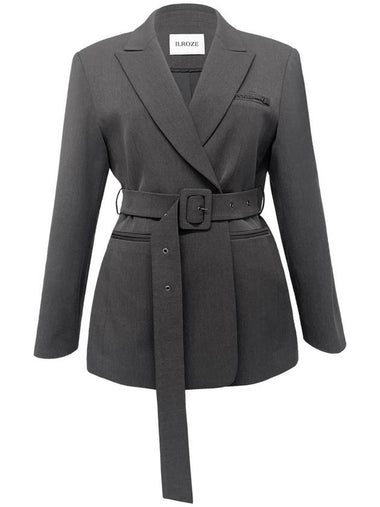 LUXE BELT BLAZER GRAY - ILROZE - BALAAN 1