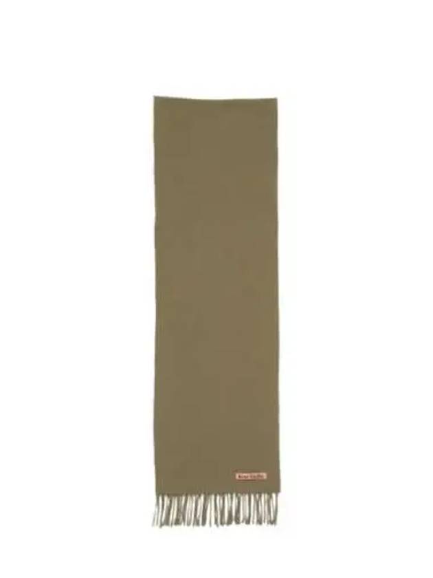 Wool Fringe Muffler Khaki Green - ACNE STUDIOS - BALAAN 2