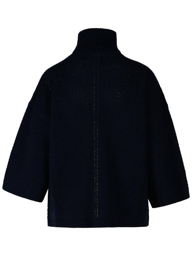 Fabiana Filippi Blue Wool Blend Turtleneck Sweater - FABIANA FILIPPI - BALAAN 3