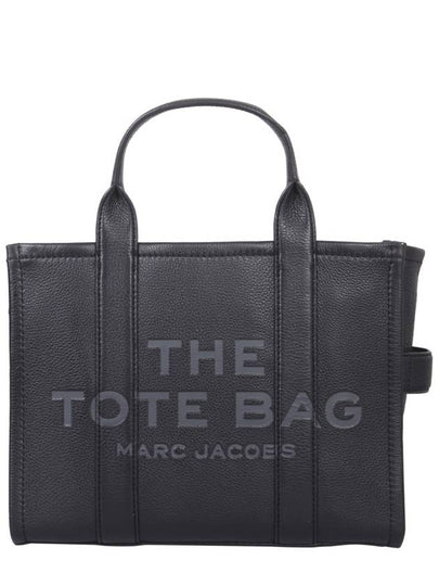 Logo Medium Leather Tote Bag Black - MARC JACOBS - BALAAN 2