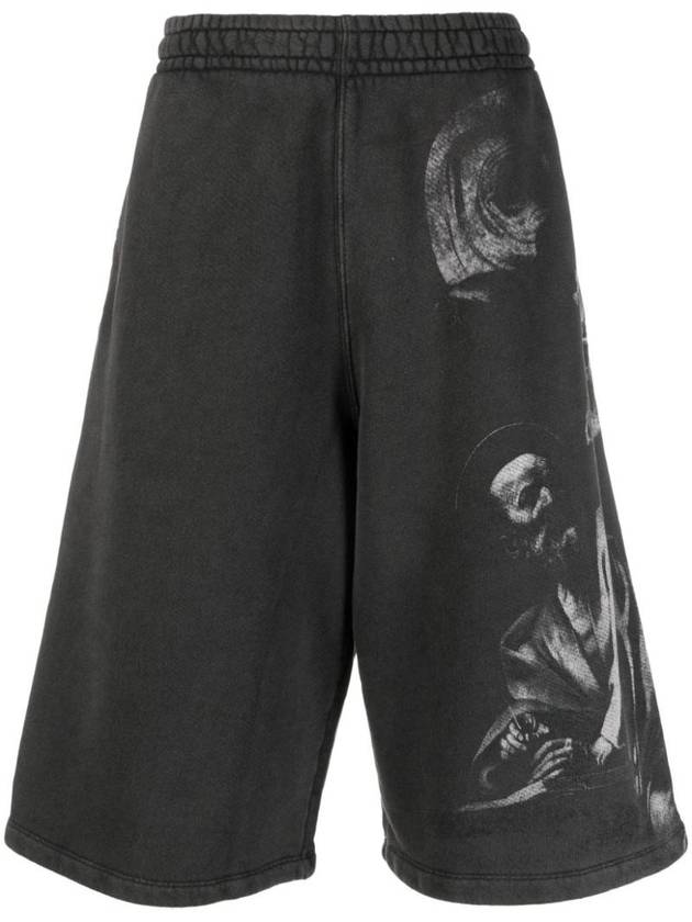 Saint Matthew Print Track Shorts OMCI016F23FLE0021077 - OFF WHITE - BALAAN 1