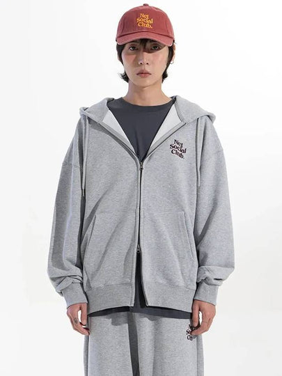 Wavy Logo Hooded Zip up Melange - NET SOCIAL CLUB - BALAAN 2