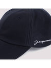 La Casquete Signature Ball Cap Dark Navy - JACQUEMUS - BALAAN 4